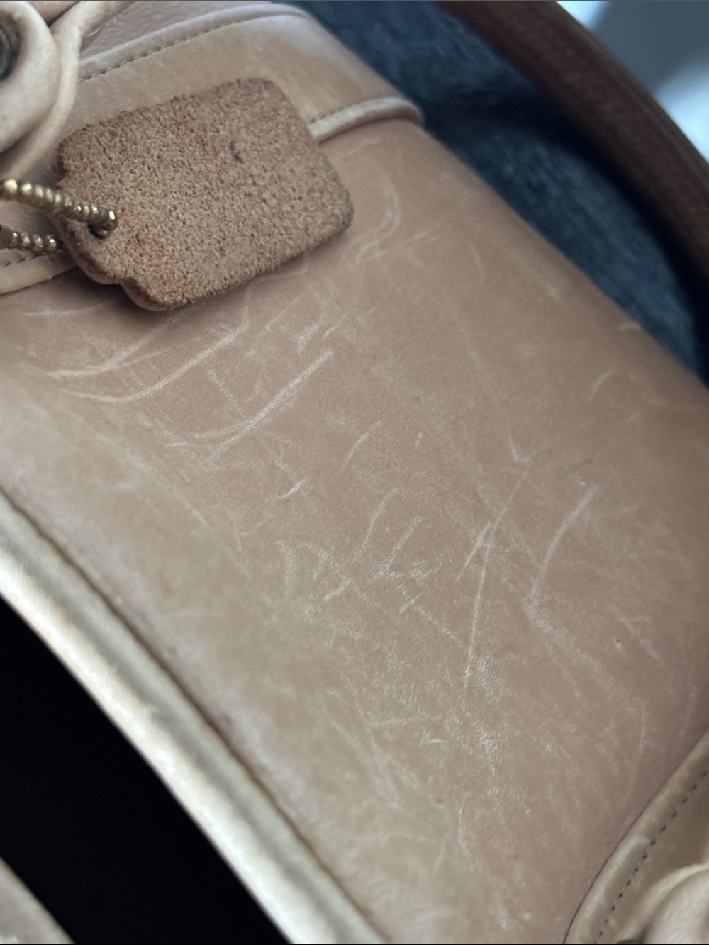 Vintage 1980’s Coach British Tan Brown Leather Hobo 💼 Collector Item - Picture 11 of 16